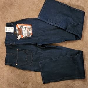 1980s WRANGLER Men's Heavyweight No Fault Denim Easy Care 34 x 34 912DEN NWT